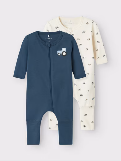 Pajamas NBMNIGHTSUIT 2P ZIP FF JET TRACTOR NOOS Pack of 2