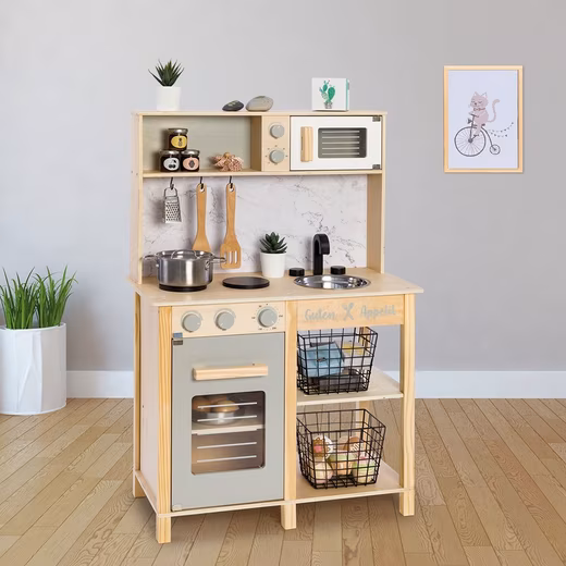 Little Chef Play Kitchen wood, made of wood
