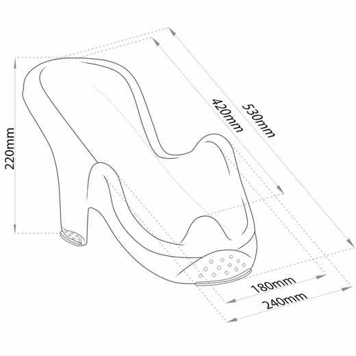 Baby Bathtub Baby Bathtub XXL 100 cm with Plug + Bath Seat - Image 5