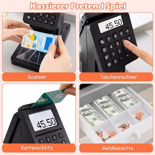 Shop with shopping cart with chalkboard & cash register - Image 2