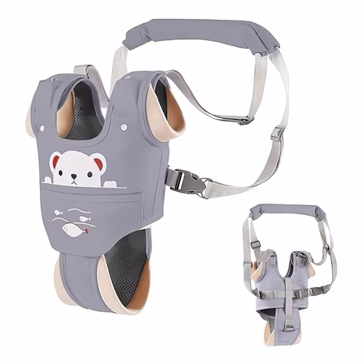 Baby Walker, Adjustable Walking Aid (Multifunctional, max weight capacity 36kg with magic stickers, 3 in 1 removable), Toddler 9-24 Months Ergonomic Standing Walking Learning Aid