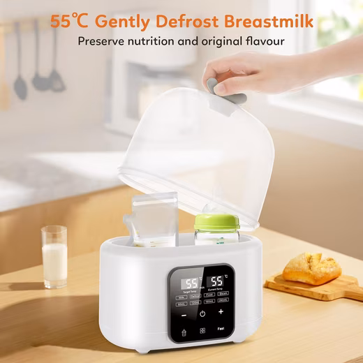 6-in-1 Baby Bottle Warmer, Double Cup Baby Bottle Warmer for baby bottles, baby bottle warmers, heating/thawing food - Image 2