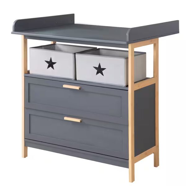 Wrap Dresser Berlin - Frame + Handles made of Bamboo Wood - Anthracite