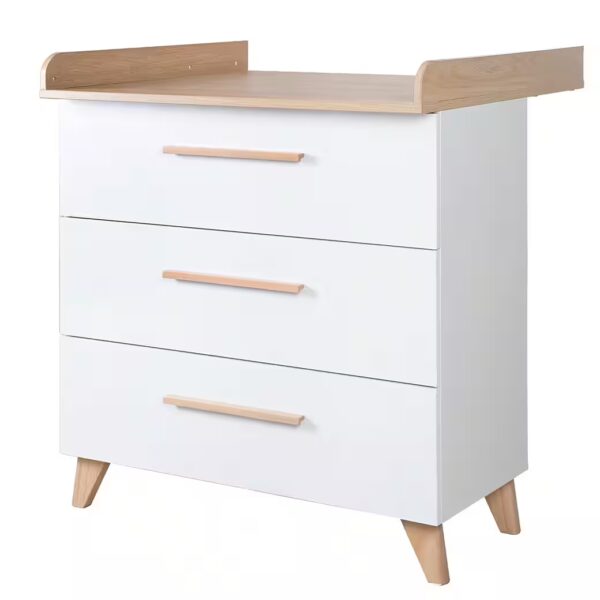 Wrap Chest of Drawers Leon - Made of Wood with 3 Drawers