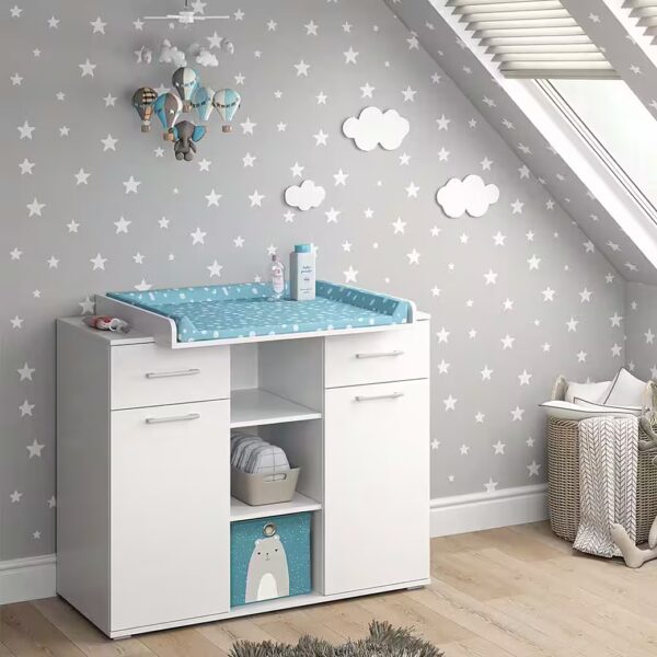 Changing Chest of Drawers Leonie, White, 113 x 100 cm