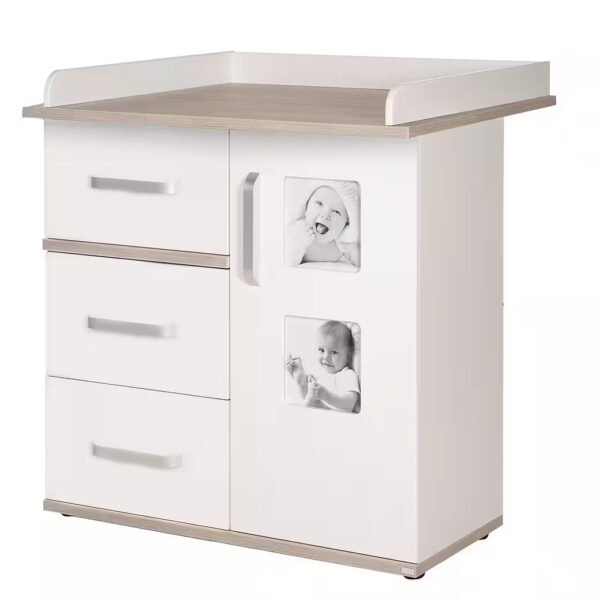 Wrap Dresser Moritz with Winding Attachment & Changing Table with 2 Picture Frames