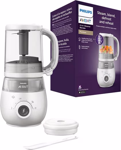 Baby food maker 4-in-1 function: steaming, mixing, defrosting, reheating