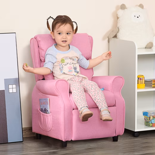 Armchair children's sofa with footrest