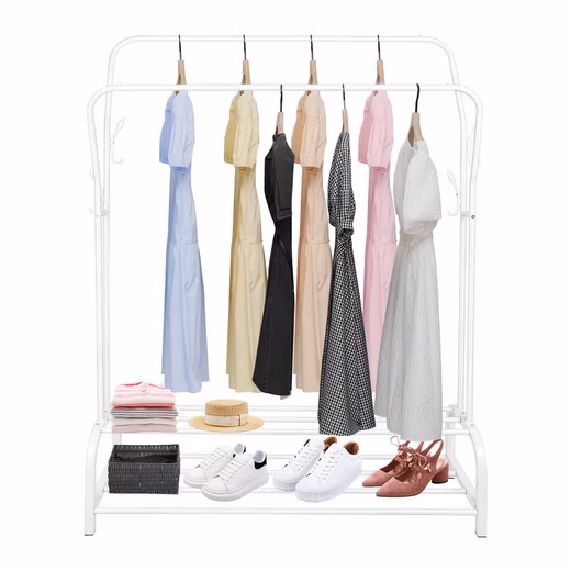 Clothes Rack Coat Rack,Clothes Rail,Freestanding Double Rod Hanger