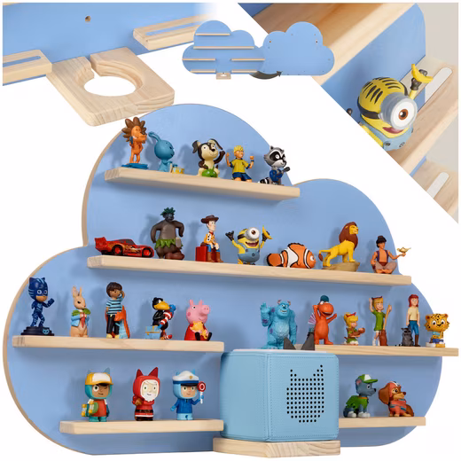 MyLittleStory Cloud Wall Shelf Storage Shelf for up to 28 Tonies