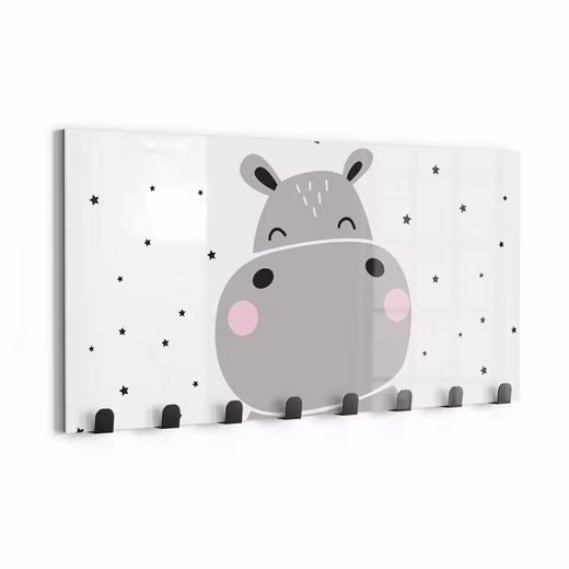 Coat Hook 'Hippo Under the Stars'