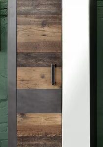 Coat Rack Set Indy 1, Old Used Wood / Matera grey, 3 pieces, Shabb