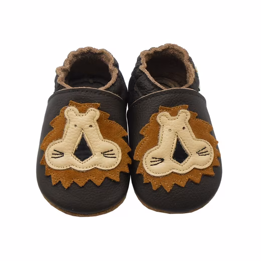 Soft Leather Crawling Shoes Slippers Leather Slippers Lion First Walker