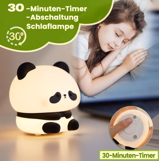 LED Night Light for Children, Bedside Lamp, Touch Dimmable, Timer, USB Rechargeable Warm white, silicone night light, baby table lamp for nursery decor - Image 4