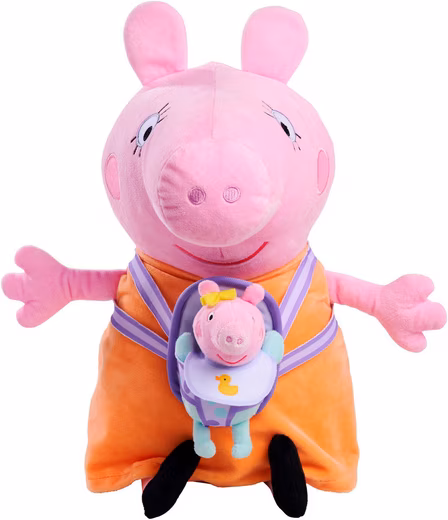 Peppa Pig plush toy - Mummy Pig with Evie, 33 cm - Image 2