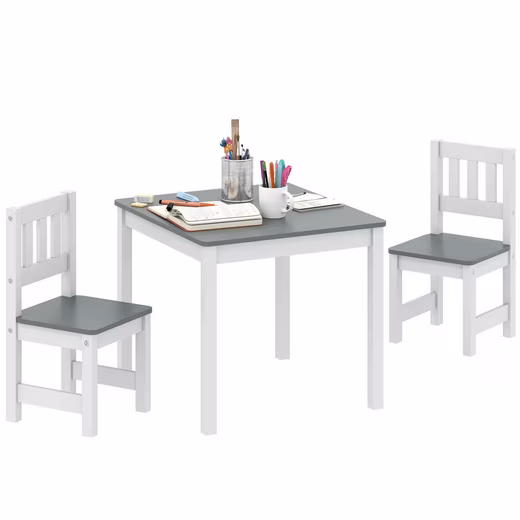 Children's seating set, children's table with 2 chairs, children's room table & chairs set