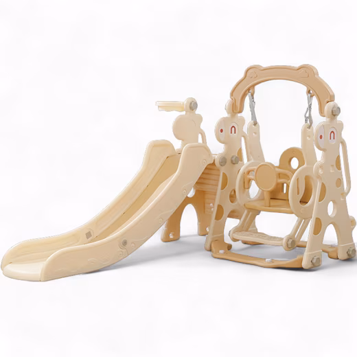 Indoor 4-in-1 Multifunctional Children's Slide with Swing, Foldable