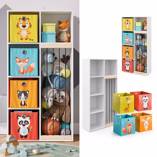 Bookcase Marvin, White, 72 x 143 cm - Image 9