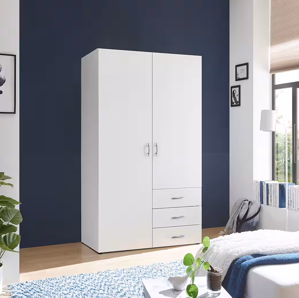 Hinged Door Cabinet Harry Bedroom Cabinet Bestseller in white - Image 17