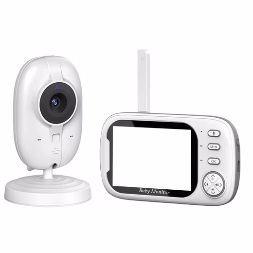 Video baby monitor, baby monitor with camera, video baby monitor, smart baby monitors 720P HD 3.5-inch PTZ 360°/120° View, 2000mAh Battery, VOX Mode, Digital Zoom, 2.4 GHz, Night Vision Video Baby Monitor, Babysitter Camera, Voice Function, Lullabies, 300m Range with Temperature Sensor, Two-Way Talk, Long Battery Life