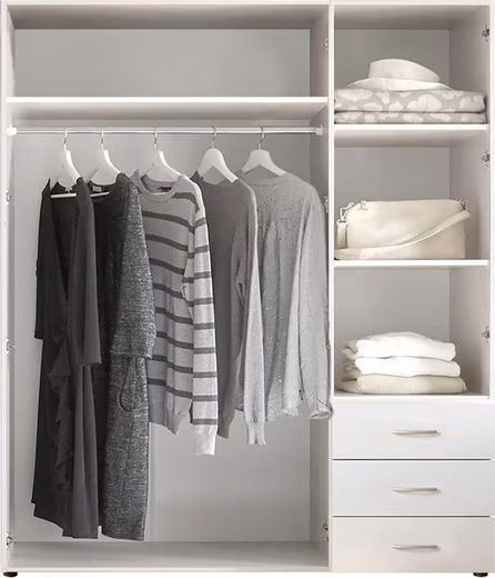 Hinged Door Cabinet Harry Bedroom Cabinet Bestseller in white - Image 12