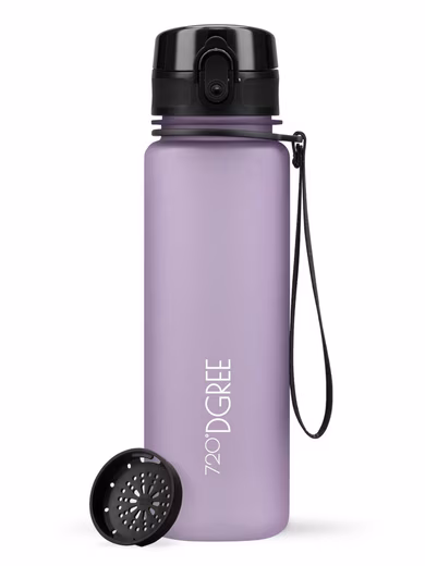 UberBottle softTouch drinking bottle with sieve, lilac, 0.5l