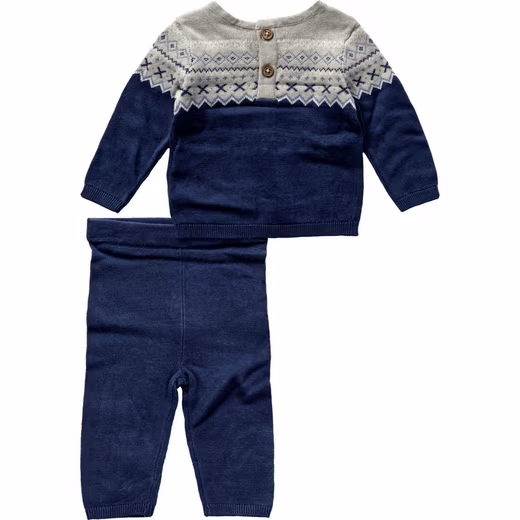 Long-sleeved shirt & trousers, Norwegian pattern, unisex, children