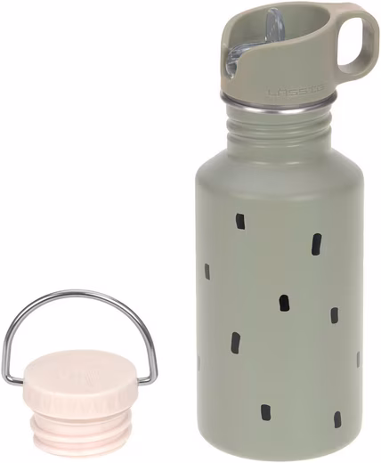 Happy Prints Water Bottle, Light Olive