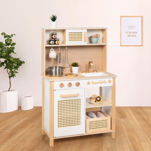 Play kitchen Boho style - star kitchen Wood