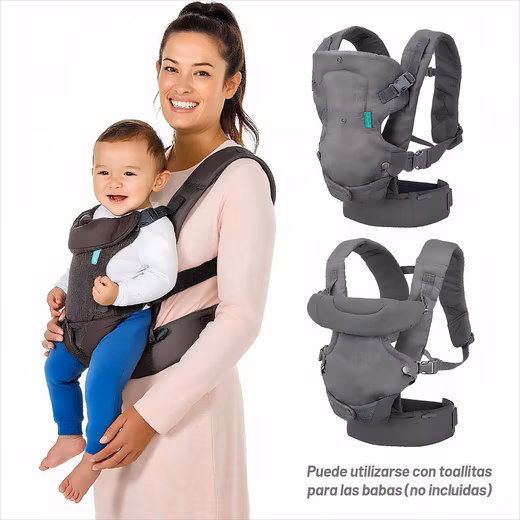 Ergonomic 4-in-1 baby carrier for newborns and toddlers (Ergonomic baby carrier, 4 carrying positions, 1-piece), lightweight, 3-15 kg, with hip seat and hip belt