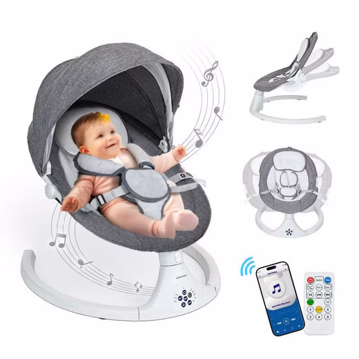 Baby swing 5 speed Electric Bluetooth baby bouncer