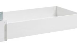 Florence bed drawer in pine white, drawer with casters