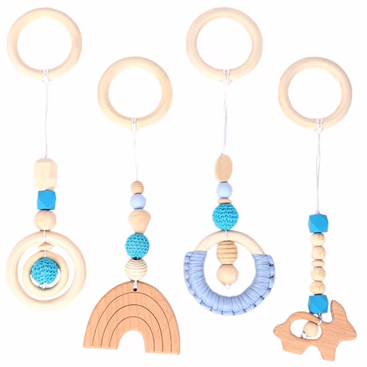 Teething ring baby toy from 0 months, 4 pieces, play arch, baby toys