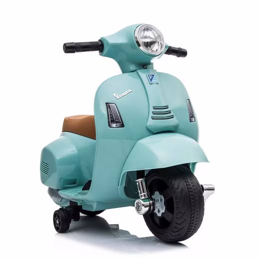 VESPA Electric Children's Scooter with Removable Training Wheels, Electric Motorcycle