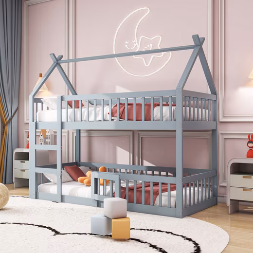 Bunk bed in loft design