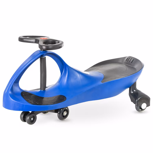 Pedal-powered fun vehicle with ergonomic seat - TwistCar - blue