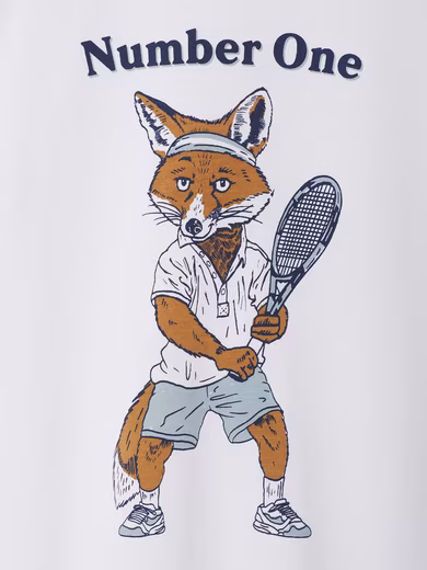 Long-sleeved shirt for boys, featuring a fox and made from recycled cotton - Image 2