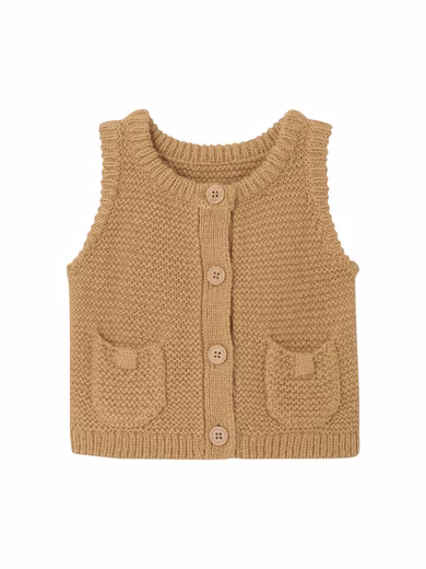 Baby cardigan, knitted vest