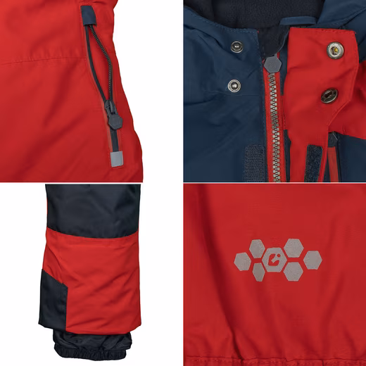 Snowsuit, children's ski suit, dark red/dark blue - Image 4