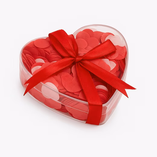 Bath additive bath confetti hearts 20 g in heart-shaped box with ribbon, Valentine's Day gift
