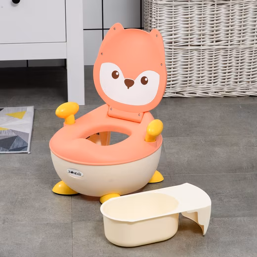 Toilet trainer, children's toilet, baby potty in fox design, with side handles - Image 4