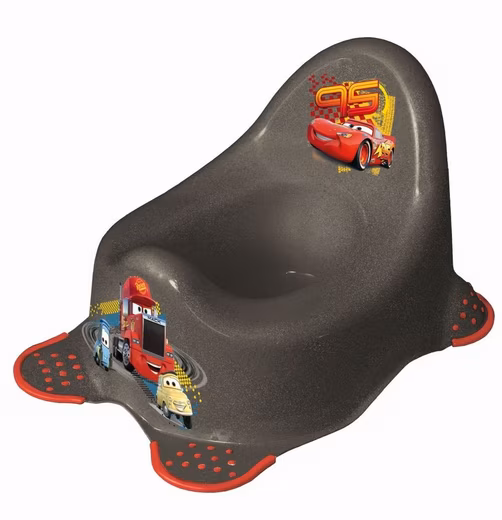 Cars metallic children's potty with anti-slip function