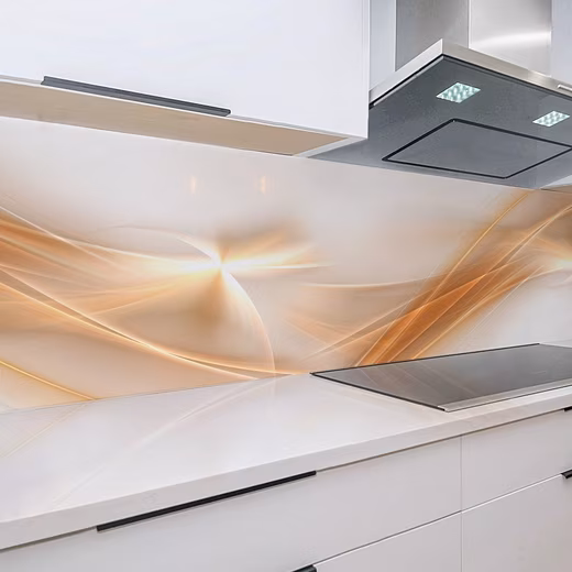 Amelia Abstract kitchen backsplash ABS plastic monolith sheet in DELUXE quality with direct printing