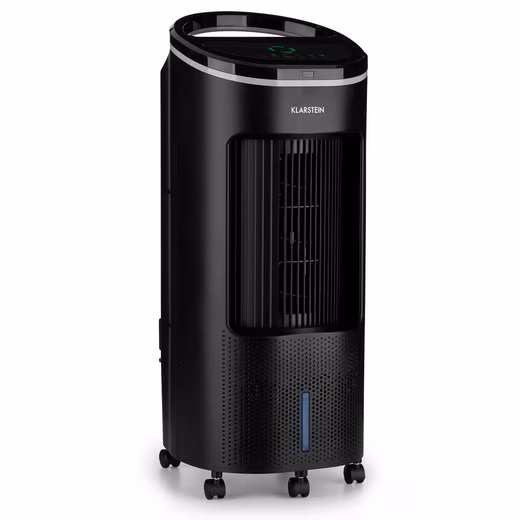 IceWind Plus 7 L 330 m³/h fan/air cooler, black Mobile air conditioner with water cooling & ice, no exhaust hose required