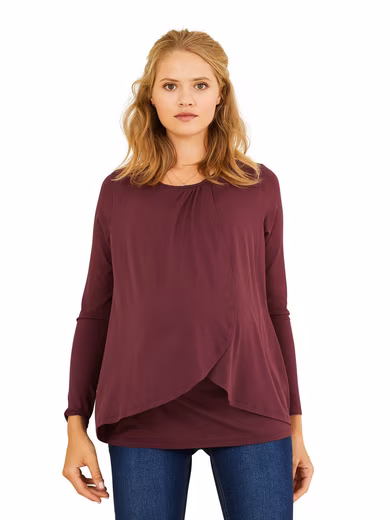 Maternity shirt Wrap shirt for pregnancy & breastfeeding