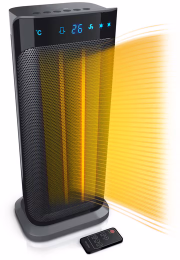 Fan heater remote control, energy-saving, quiet, oscillation, ceramic heater