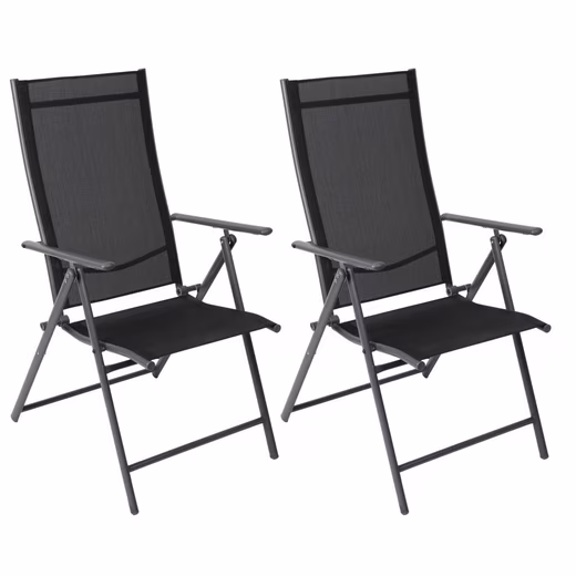 Garden Chair Garden Chair ARUBA Foldable Set of 2 Comfortable Chairs Stackable