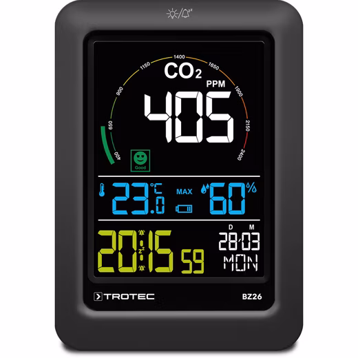 Climate Meter CO2 Air Quality Monitor BZ26, CO2 Traffic Light for a Healthy Environment