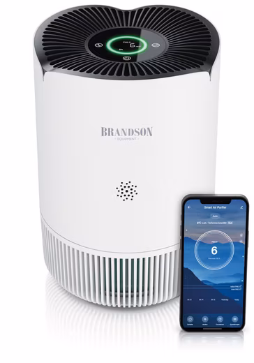 Air purifier for allergy sufferers, 4 filter levels HEPA activated carbon, smart home with app