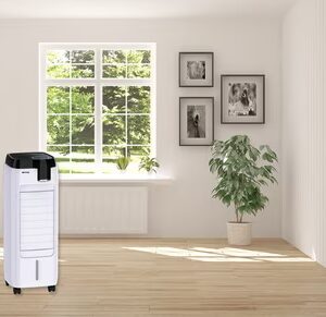 Air Fresh 12 pedestal fan, 65W power, 6L water tank, auto-off, soft-touch Remote control, oscillation, nature and sleep modes, 3 levels